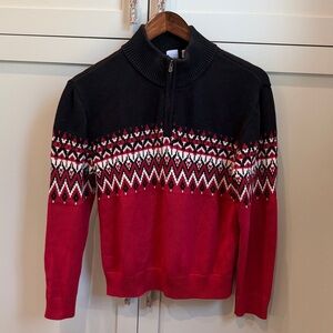 Boys quarter-Zip Fair Isle Sweater